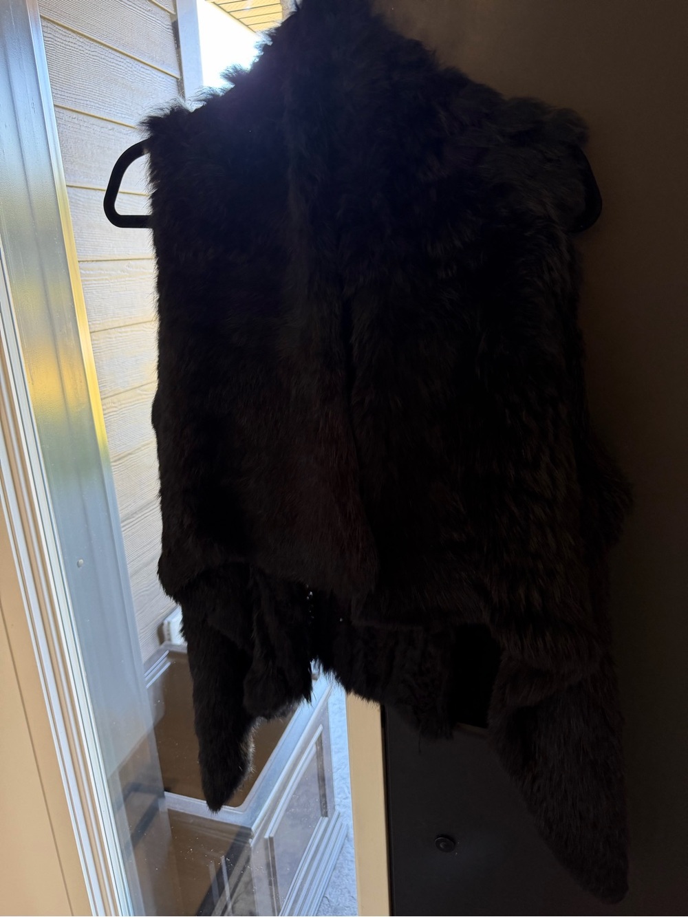 Black Rabbit Fur Vest - Classic Cozy Style